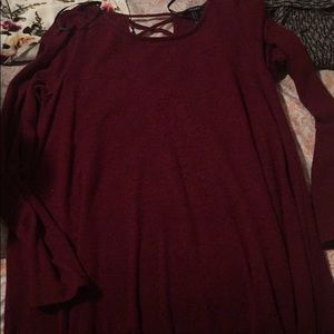 Red long sleeve dress